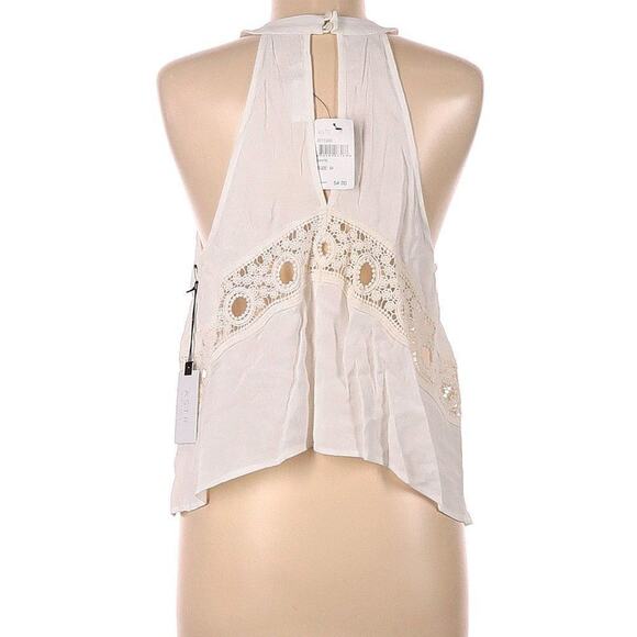 ASTR Women's Sleeveless Blouse with Crochet Embroidered Detail -Size Medium - Picture 7 of 7